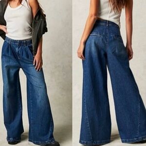 Free People We The Free 26 Blue Equinox Parachute High Rise original short